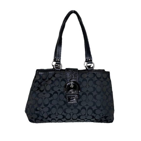 Coach Handbags - Coach Black Signature Soho Shoulder Bag F18750